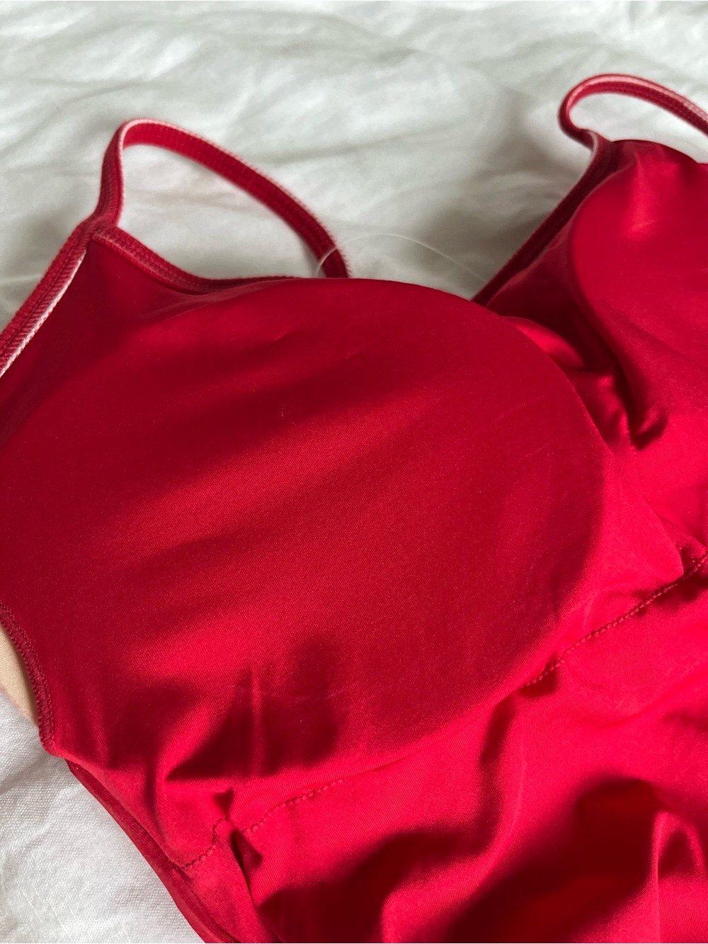 Klassy Ribbed Brami Tank - Red & White Stripes - Picture 7 of 9